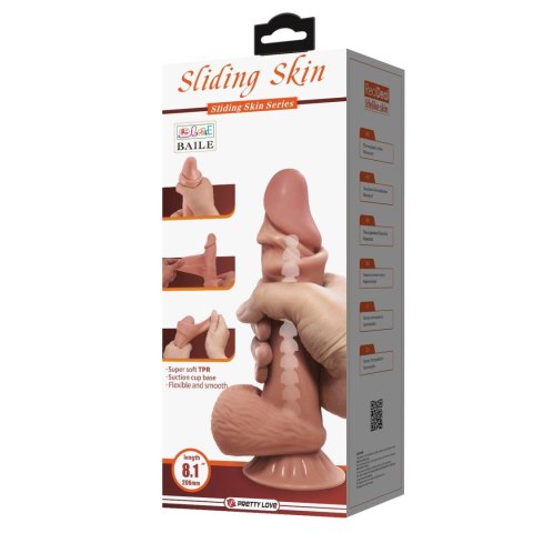 BAILE - Sliding Skin 8,5'' Suction base Bendable TPR BAILE - Sliding Skin 8,5'' Suction base Bendable TPR