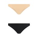 Bye Bra Invisible Brazilian L dwupak majtki bezszwowe Nude + Black Bye Bra