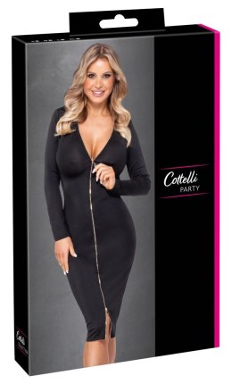Cottelli Party Dress Zip S czarna sukienka z dwukierunkowym zamkiem Cottelli PARTY
