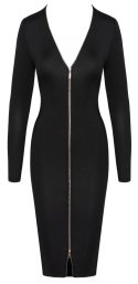 Cottelli Party Dress Zip S czarna sukienka z dwukierunkowym zamkiem Cottelli PARTY Cottelli Party Dress Zip S czarna sukienka z dwukierunkowym zamkiem Cottelli PARTY