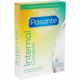 Pasante Internal Bezlateksowa Prezerwatywa Wewnętrzna 3 sztuki PASANTE