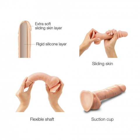 Sliding Skin Realistic Dildo Vanilla XL – Strap-on-me Sliding Skin Realistic Dildo Vanilla XL – Strap-on-me
