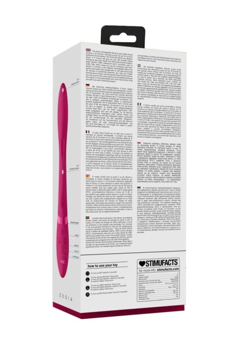 Wibrator-Zosia - Classic G-Spot Rabbit - Pink Wibrator-Zosia - Classic G-Spot Rabbit - Pink
