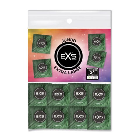 EXS Jumbo Mix 24 sztuki - prezerwatywy o szerokości 69 mm EXS EXS Jumbo Mix 24 sztuki - prezerwatywy o szerokości 69 mm EXS
