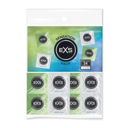 EXS Mix 24 szt. Prezerwatywy Nano Thin i Ribbed Dotted zestaw EXS