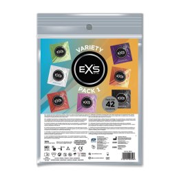 EXS Variety 2 zestaw prezerwatyw mix 42 sztuki rożne smaki i typy EXS