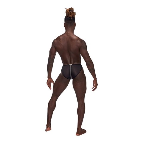 Male Power Landing Strip Bikini Brief L - matowe wykończenie onyks Male Power Male Power Landing Strip Bikini Brief L - matowe wykończenie onyks Male Power