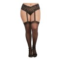 Dreamgirl - Pas do pończoch plus size, elastyczna koronka Dreamgirl Dreamgirl - Pas do pończoch plus size, elastyczna koronka Dreamgirl