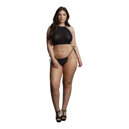 Le Desir Plus Size Komplet Top i Majtki z Kryształkami 1XL-3XL Le Désir by Shots