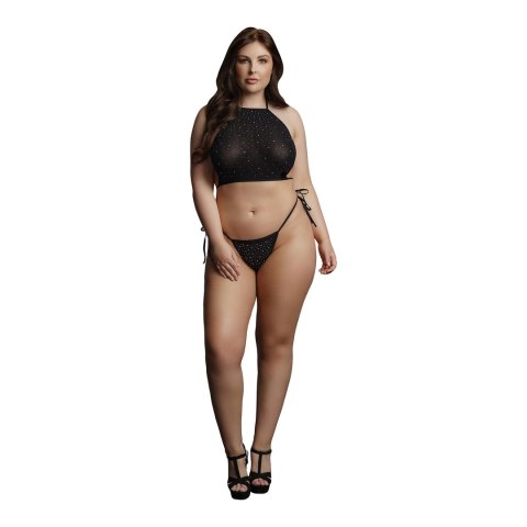 Le Desir Plus Size Komplet Top i Majtki z Kryształkami 1XL-3XL Le Désir by Shots Le Desir Plus Size Komplet Top i Majtki z Kryształkami 1XL-3XL Le Désir by Shots