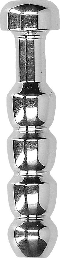 Ouch! by Shots - Metalowy pręt intymny żebrowany 10 mm srebrny Ouch! by Shots