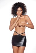 Allure Skirt mini z ekoskory z dekoracyjnymi paskami skrzydeł z tyłu Allure Allure Skirt mini z ekoskory z dekoracyjnymi paskami skrzydeł z tyłu Allure