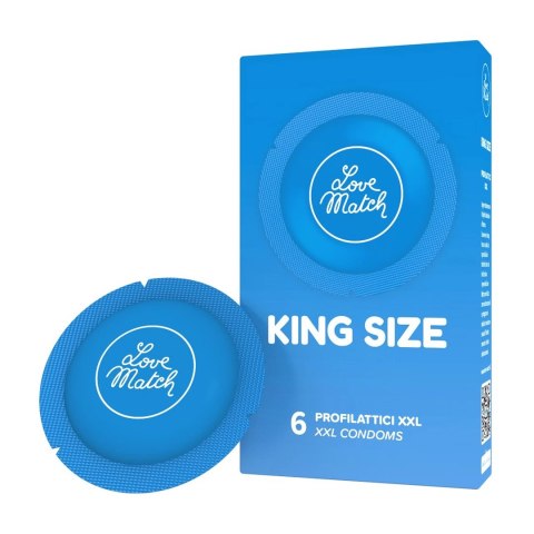 Love Match King Size prezerwatywy 60 mm duży rozmiar 6 sztuk Love Match Love Match King Size prezerwatywy 60 mm duży rozmiar 6 sztuk Love Match