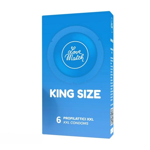 Love Match King Size prezerwatywy 60 mm duży rozmiar 6 sztuk Love Match Love Match King Size prezerwatywy 60 mm duży rozmiar 6 sztuk Love Match