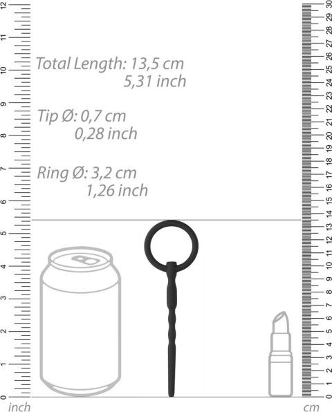 Ouch! silikonowy korek anatomiczny 7 mm czarny - elastyczny i higieniczny Ouch! by Shots Ouch! silikonowy korek anatomiczny 7 mm czarny - elastyczny i higieniczny Ouch! by Shots