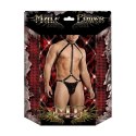 Male Power Fetish - Stringi z uprzężą i chokerem czarne L/XL Male Power Male Power Fetish - Stringi z uprzężą i chokerem czarne L/XL Male Power