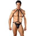 Male Power Fetish - Stringi z uprzężą i chokerem czarne L/XL Male Power Male Power Fetish - Stringi z uprzężą i chokerem czarne L/XL Male Power