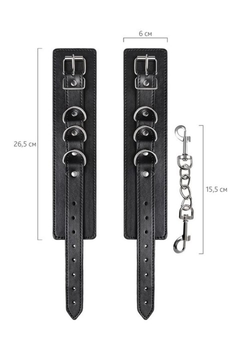 Anonymo handcuffs, PU leather, black, 26.5 cm Anonymo handcuffs, PU leather, black, 26.5 cm