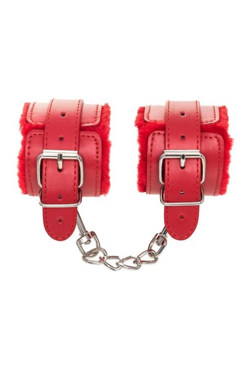 Anonymo handcuffs, PU leather, red, 27 cm Anonymo handcuffs, PU leather, red, 27 cm