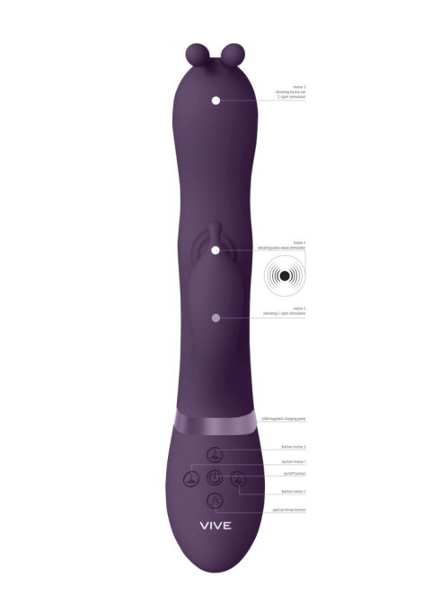 Gada - Vibrating Bunny Ear G-Spot Rabbit with Pulse Wave Shaft Gada - Vibrating Bunny Ear G-Spot Rabbit with Pulse Wave Shaft