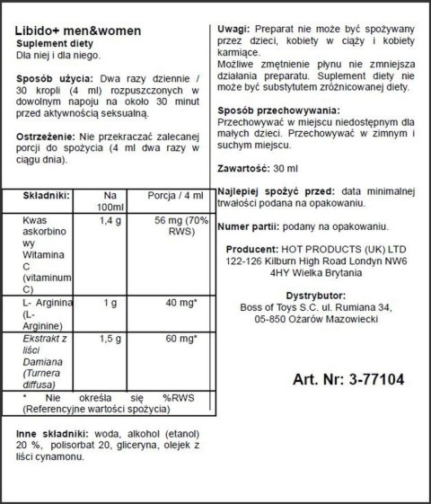Supl.diety-Libido + (m+w) 30ml Supl.diety-Libido + (m+w) 30ml