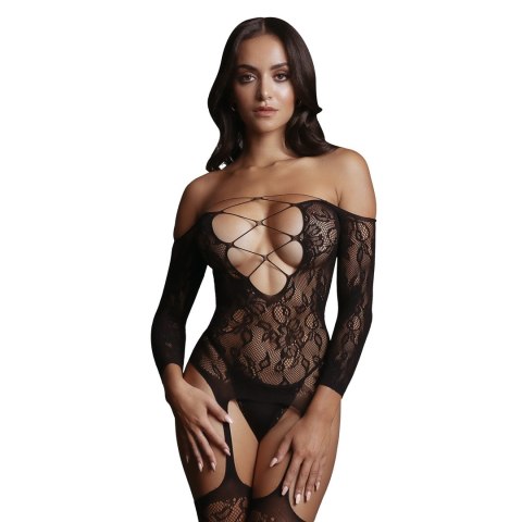 Le Desir Bodystocking Koronkowy duży dekolt V elastyczny S-L czarny Le Désir by Shots Le Desir Bodystocking Koronkowy duży dekolt V elastyczny S-L czarny Le Désir by Shots