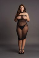 Le Desir Plus Size długa sukienka siateczkowa z kontrastowym wzorem XXL-5XL Le Désir by Shots Le Desir Plus Size długa sukienka siateczkowa z kontrastowym wzorem XXL-5XL Le Désir by Shots