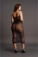 Le Desir Plus Size długa sukienka siateczkowa z kontrastowym wzorem XXL-5XL Le Désir by Shots Le Desir Plus Size długa sukienka siateczkowa z kontrastowym wzorem XXL-5XL Le Désir by Shots