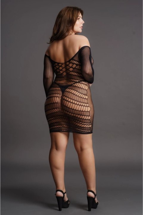 Le Desir Plus Size sukienka mini z długim rękawem i siateczką XXL-5XL Le Désir by Shots Le Desir Plus Size sukienka mini z długim rękawem i siateczką XXL-5XL Le Désir by Shots