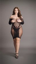 Le Desir Plus Size sukienka mini z długim rękawem i siateczką XXL-5XL Le Désir by Shots Le Desir Plus Size sukienka mini z długim rękawem i siateczką XXL-5XL Le Désir by Shots