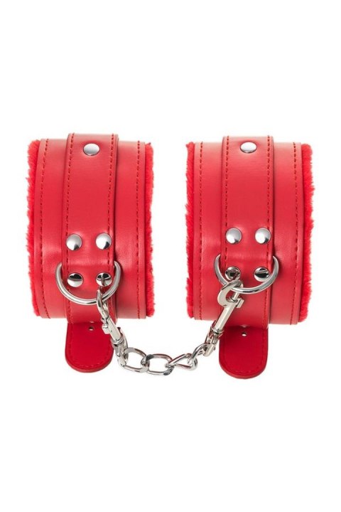 Anonymo handcuffs, PU leather, red, 27 cm Anonymo handcuffs, PU leather, red, 27 cm
