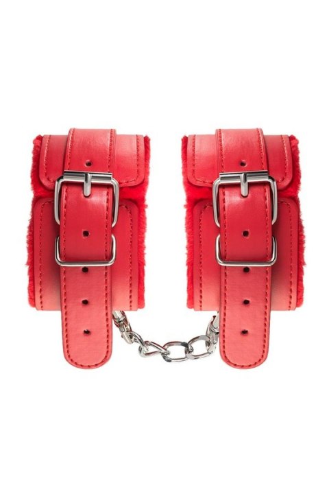 Anonymo handcuffs, PU leather, red, 27 cm Anonymo handcuffs, PU leather, red, 27 cm