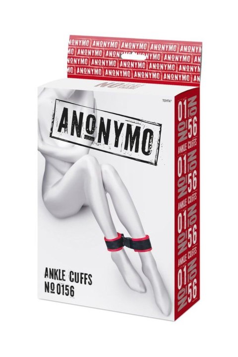 Anonymo handcuffs, velour, red, 29 cm Anonymo handcuffs, velour, red, 29 cm