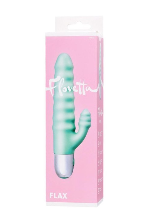 Relief vibrator with clitoral stimulation Flovetta Flax, silicone, mint, 17.5 cm Relief vibrator with clitoral stimulation Flovetta Flax, silicone, mint, 17.5 cm