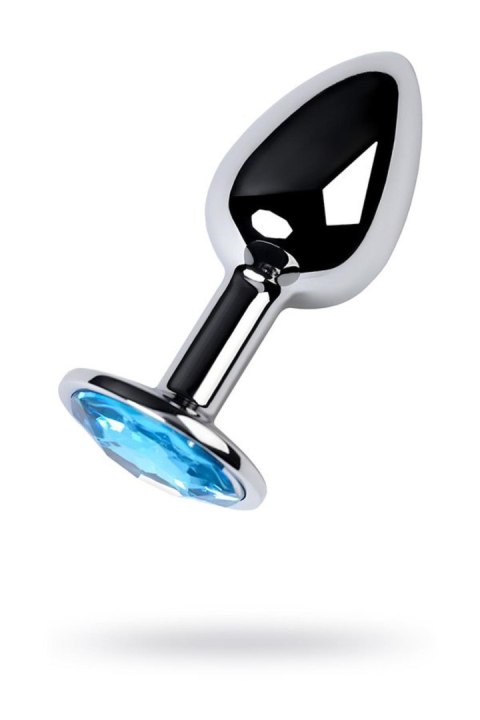 Silver anal plug TOYFA Metal,with a Topaz color gem Silver anal plug TOYFA Metal,with a Topaz color gem