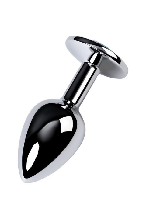 Silver anal plug TOYFA Metal,with a Topaz color gem Silver anal plug TOYFA Metal,with a Topaz color gem