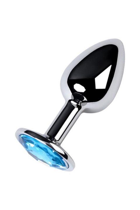 Silver anal plug TOYFA Metal,with a Topaz color gem Silver anal plug TOYFA Metal,with a Topaz color gem