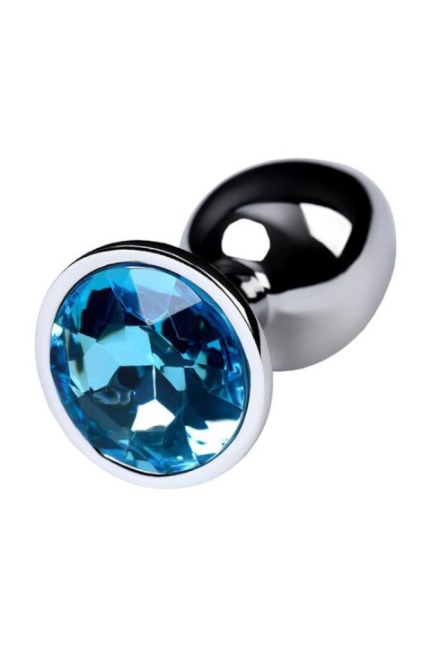 Silver anal plug TOYFA Metal,with a Topaz color gem Silver anal plug TOYFA Metal,with a Topaz color gem