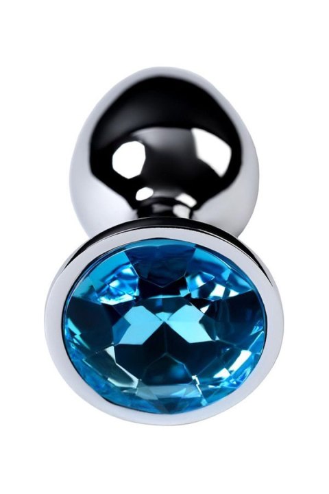 Silver anal plug TOYFA Metal,with a Topaz color gem Silver anal plug TOYFA Metal,with a Topaz color gem