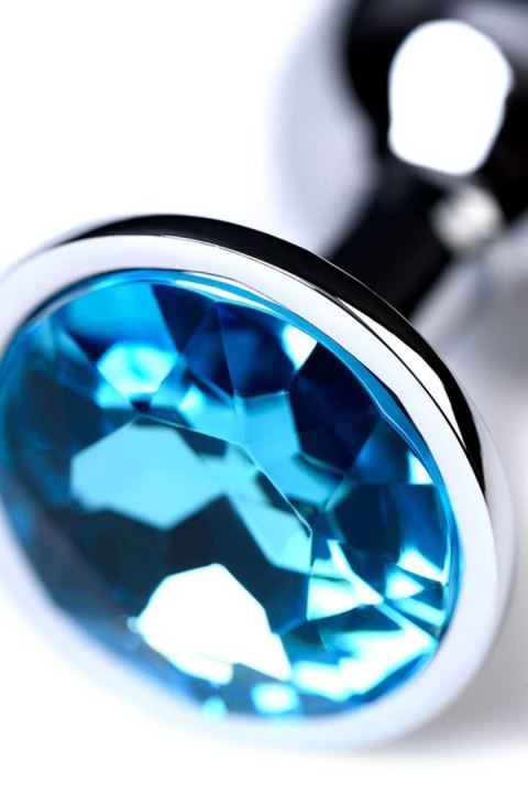 Silver anal plug TOYFA Metal,with a Topaz color gem Silver anal plug TOYFA Metal,with a Topaz color gem