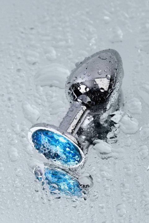 Silver anal plug TOYFA Metal,with a Topaz color gem Silver anal plug TOYFA Metal,with a Topaz color gem