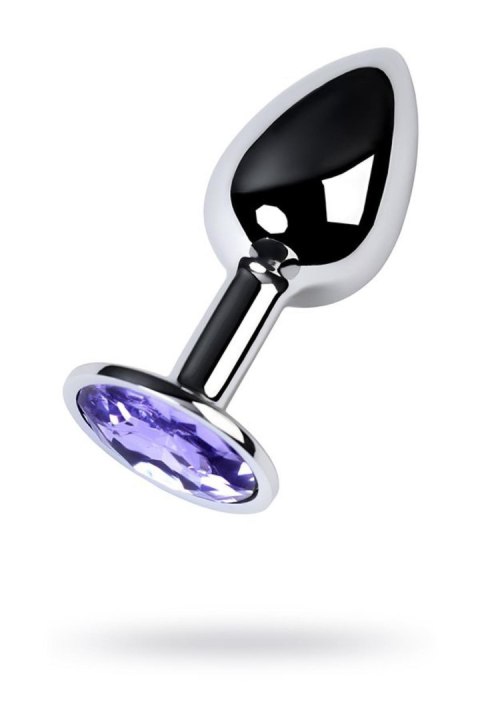 Silver anal plug with gem, blue Silver anal plug with gem, blue