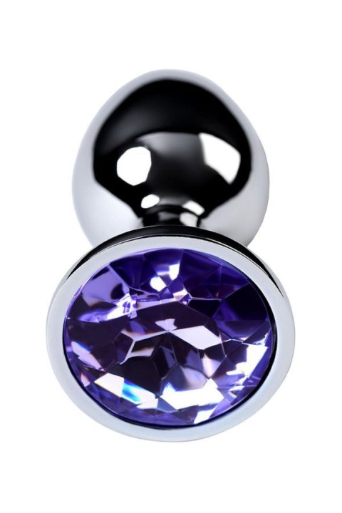 Silver anal plug with gem, blue Silver anal plug with gem, blue