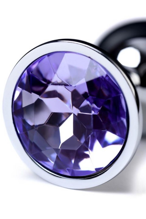 Silver anal plug with gem, blue Silver anal plug with gem, blue