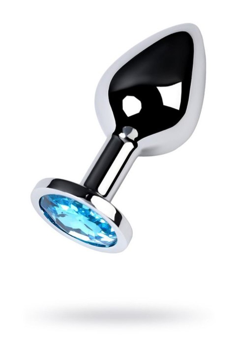 Silver anal plug with gem, turquoise Silver anal plug with gem, turquoise