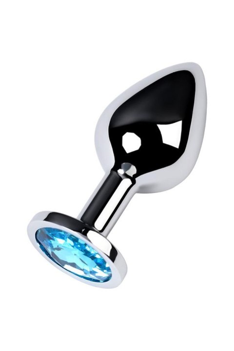 Silver anal plug with gem, turquoise Silver anal plug with gem, turquoise