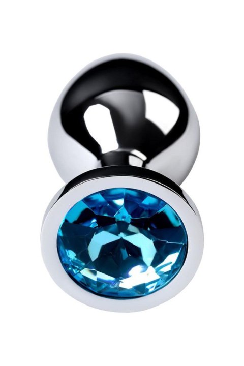 Silver anal plug with gem, turquoise Silver anal plug with gem, turquoise