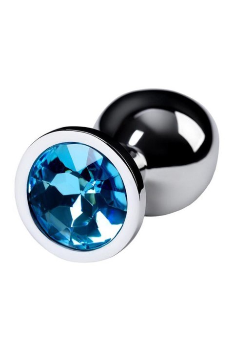Silver anal plug with gem, turquoise Silver anal plug with gem, turquoise