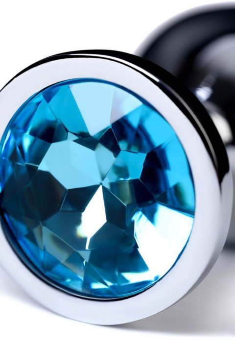 Silver anal plug with gem, turquoise Silver anal plug with gem, turquoise