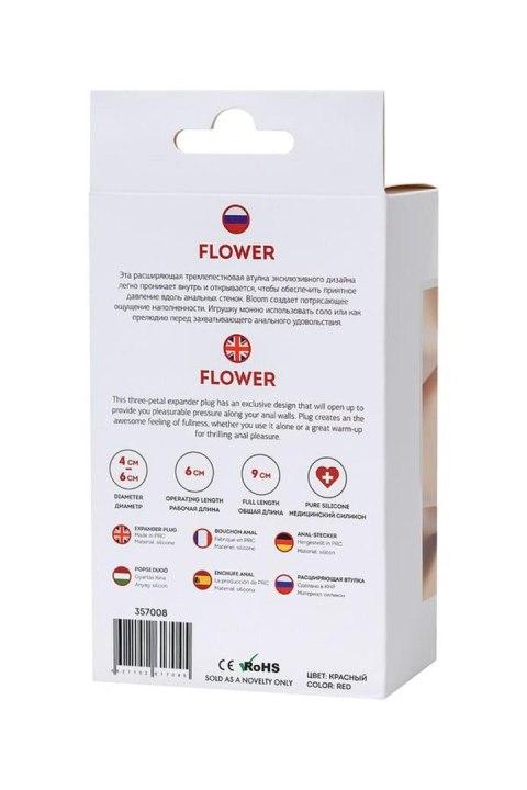 ToDo Flower Red Expander Plug ToDo Flower Red Expander Plug